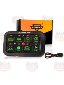 Panou de pornire/oprire cu touchscreen, 8 lumini/alte dispozitive, Auxbeam verde