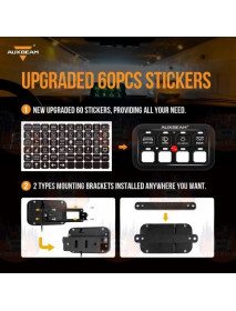 Panou de pornire/oprire cu touchscreen, 8 lumini/alte dispozitive, Auxbeam verde