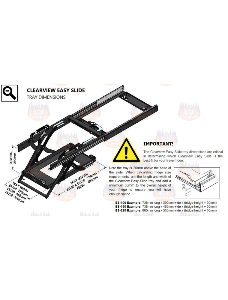CLEARVIEW EASY SLIDE Slider frigider auto ES100PLUS