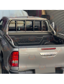 Rollbar Inox Toyota Hilux (Invincible,Cruiser) 2020+ Inox, cu protectie luneta