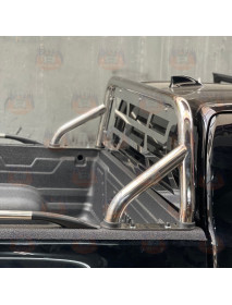 Rollbar Inox Toyota Hilux (Invincible,Cruiser) 2020+ Inox, cu protectie luneta