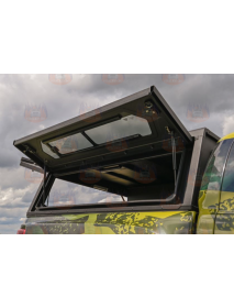 Hardtop Alu-Cab Jeep Gladiator 2019 - Prezent, Cabina dubla/scurta, aluminiu negru cu geamuri laterale