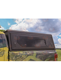 Hardtop Alu-Cab Jeep Gladiator 2019 - Prezent, Cabina dubla/scurta, aluminiu negru cu geamuri laterale