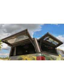 Hardtop Alu-Cab Jeep Gladiator 2019 - Prezent, Cabina dubla/scurta, aluminiu negru cu geamuri laterale