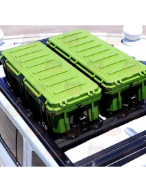 Cutie 110 litri pentru portbagaj heavy duty de la Landace, Negru/Verde