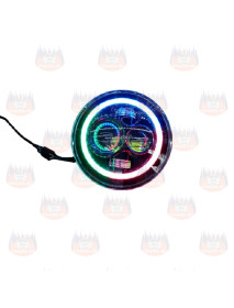 Faruri LED de 7 inchi cu sistem DRL [Angel Eyes] RGB cu aplicatie si telecomanda