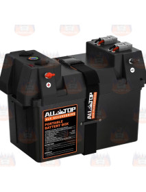 Cutie pentru baterie de 12 V cu porturi USB și voltmetru – [ALL-TOP USA]