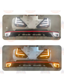 Toyota Hilux Invincible/Cruiser 2021+ | Protecție pentru bara de protecție față cu DRL